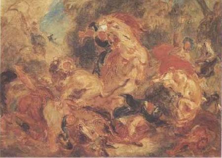 Eugene Delacroix La Chasse aux lions oil painting image